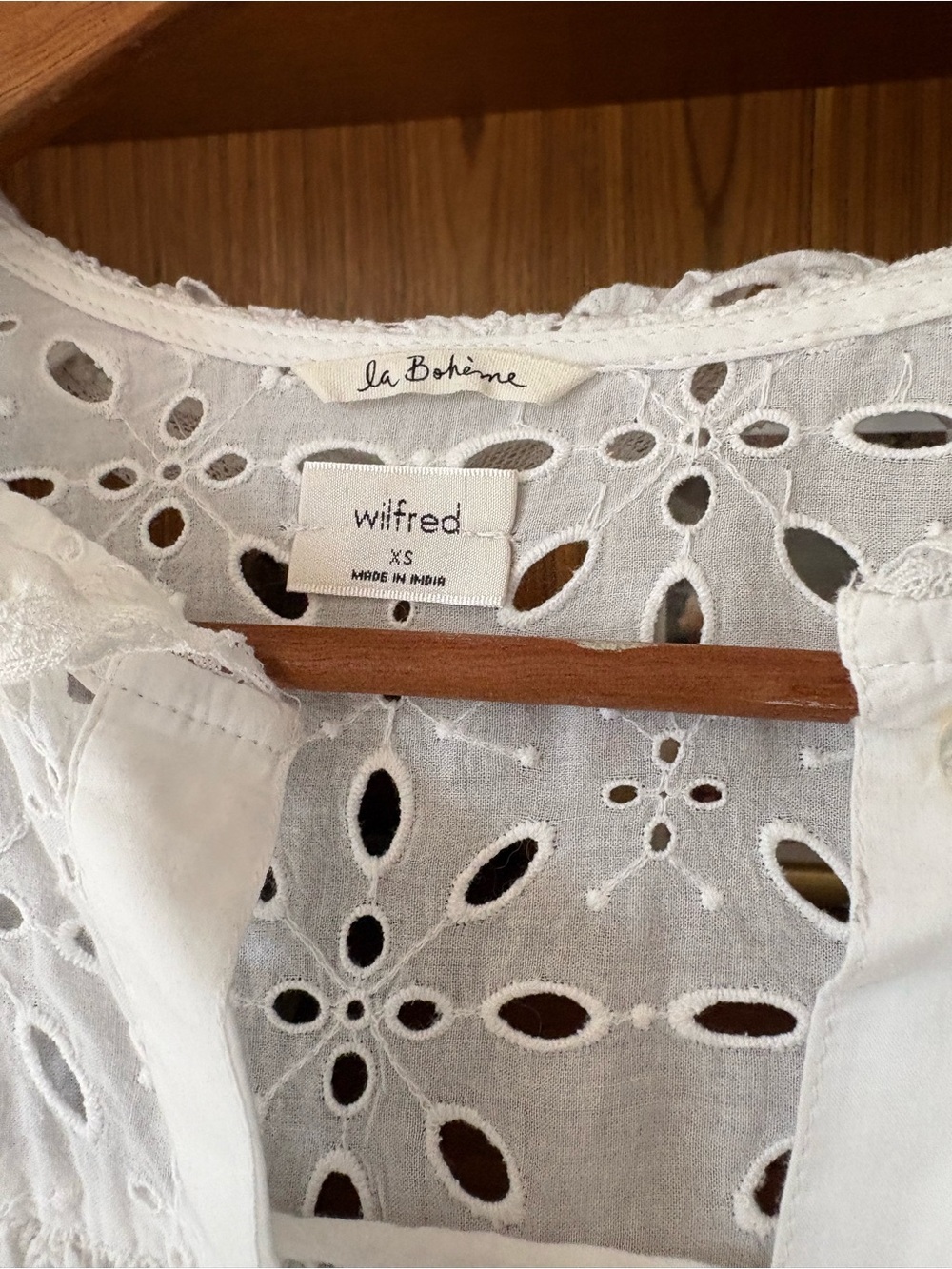 Wilfred La Boheme Gaia Boho Eyelet Dress XS NWT - Picture 4 of 6
